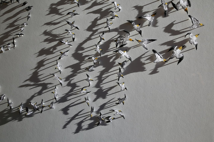 Insatiable Gannets 3D Thread Sculpture. #3.