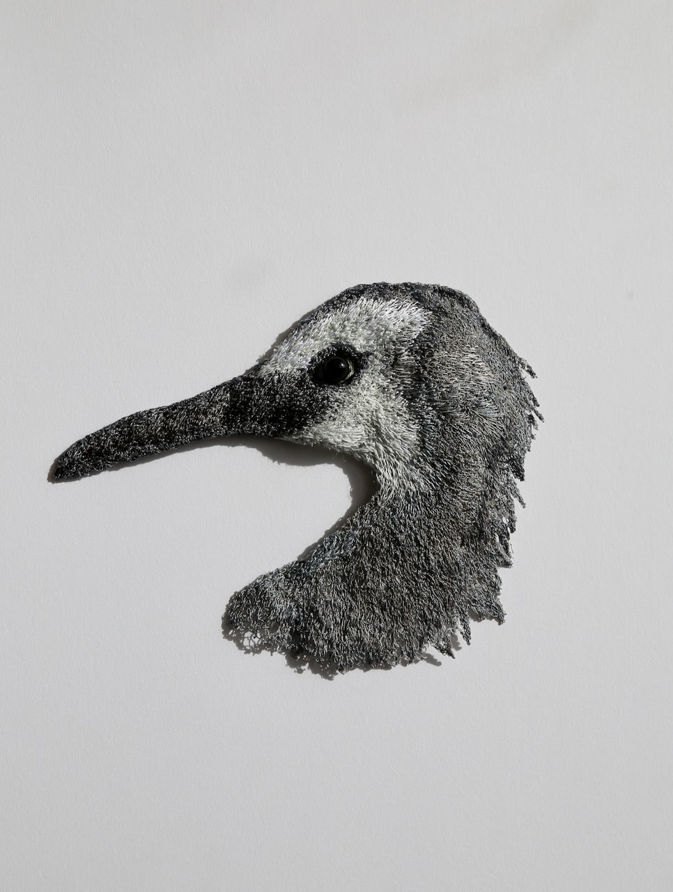 White Faced Heron 3D Thread Sculpture.