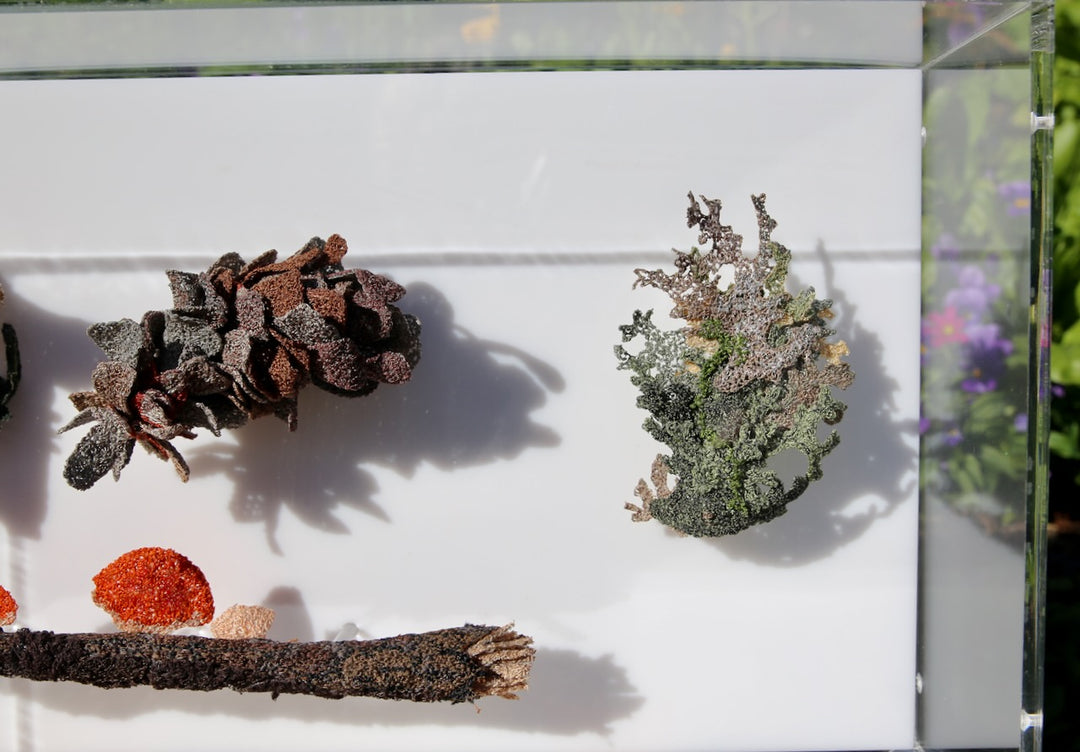 A walk through the pine forest. 3D Thread Sculpture.