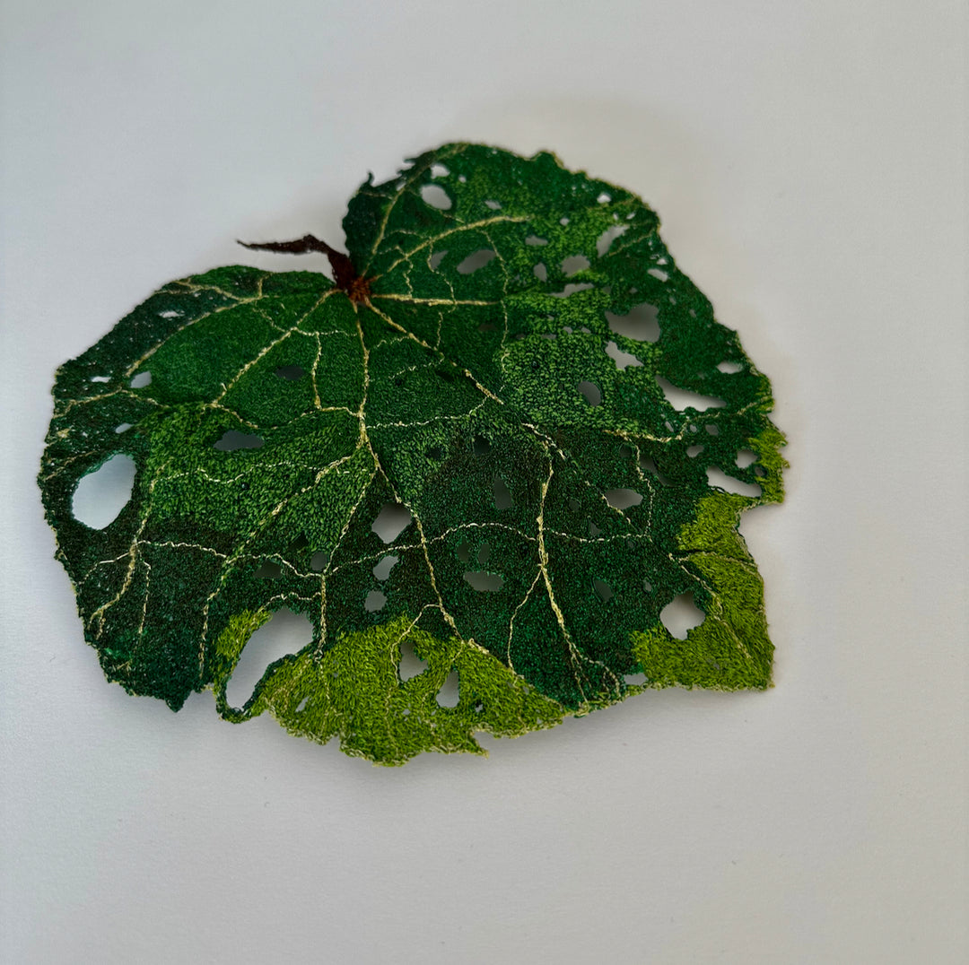Kawakawa Leaf 3D Thread Sculpture #4.