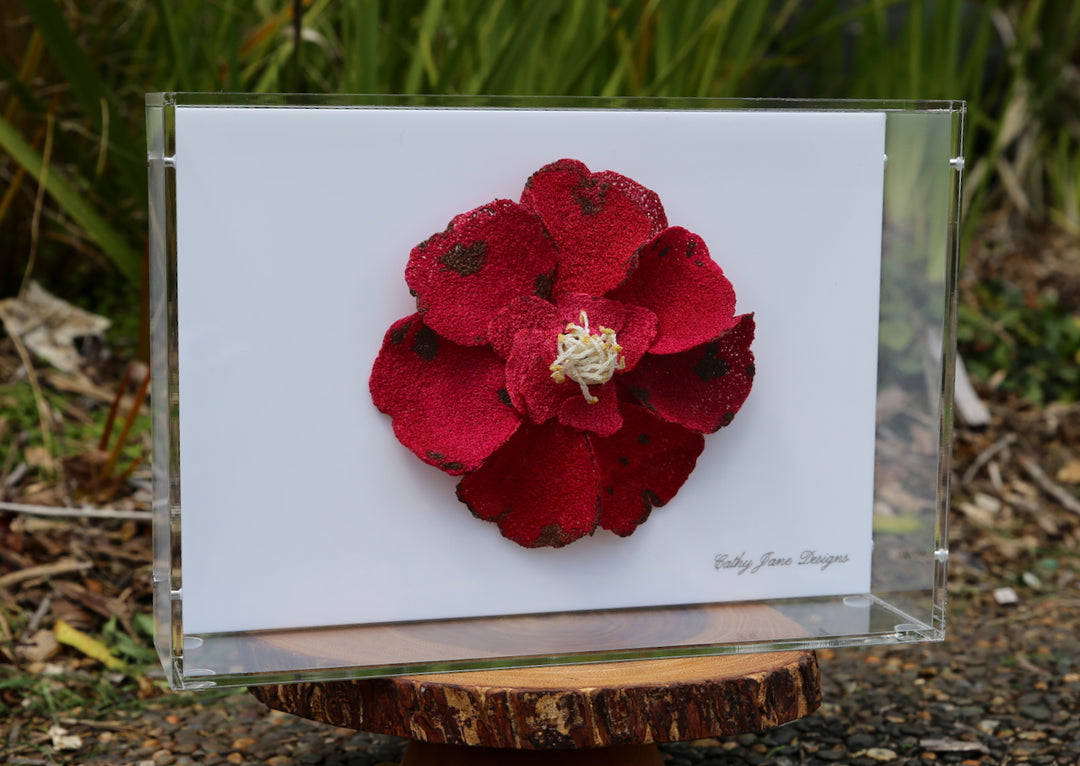 Camellia 3D Thread Sculpture.