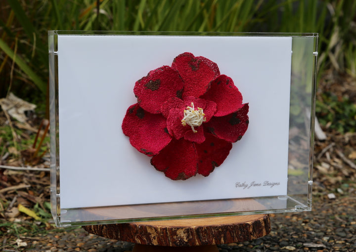 Camellia 3D Thread Sculpture.