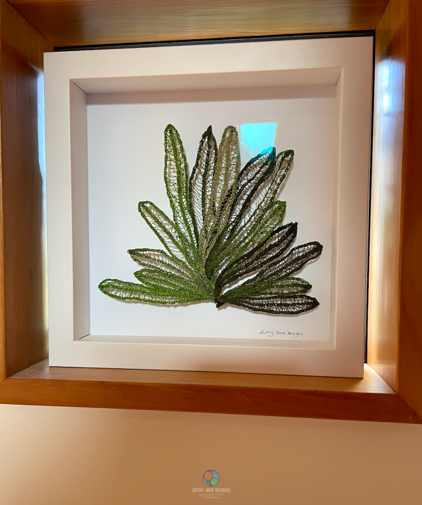 Banksia formation sculptural embroidery - Cathy Jane Designs