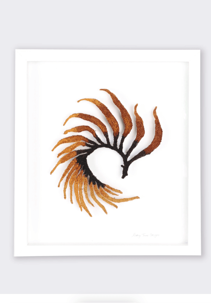 Bull Kelp Seaweed Sculptural Embroidery Sculptured Embroidery Flora