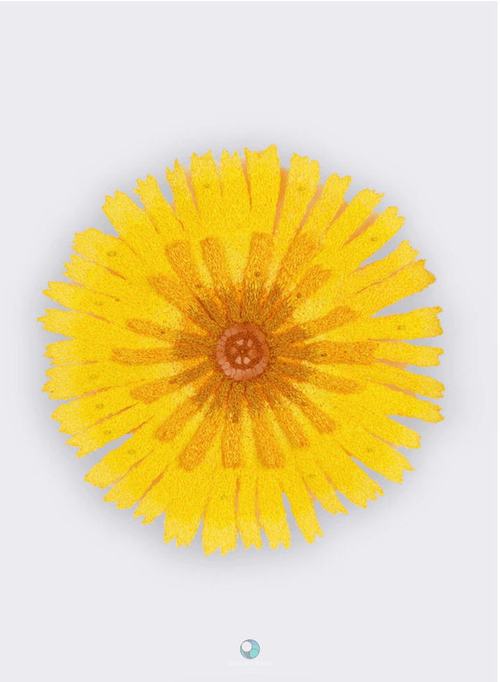 Dandelion Petal Sculptural Embroidery Sculptured Embroidery Flora