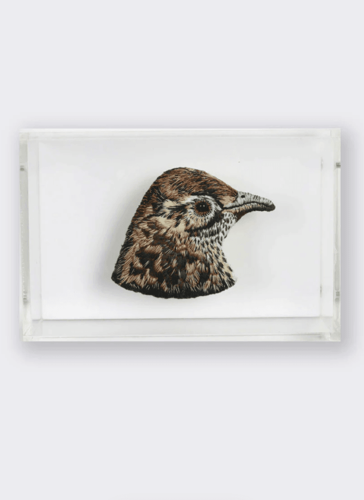 Fernbird 3D Sculptural Embroidery