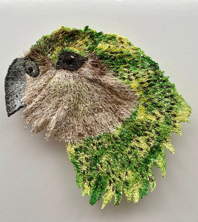 Kakapo Sculptural Embroidery Sculptured Embroidery Fauna