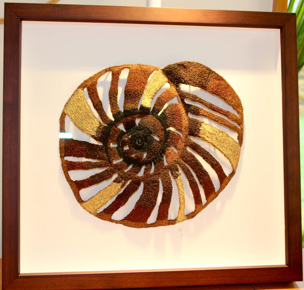 Kauri Snail Sculptural Embroidery Sculptured Embroidery Flora