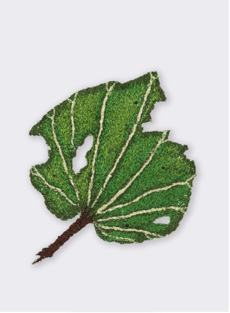 Kawakawa Leaf Sculptural Embroidery Sculptured Embroidery Flora