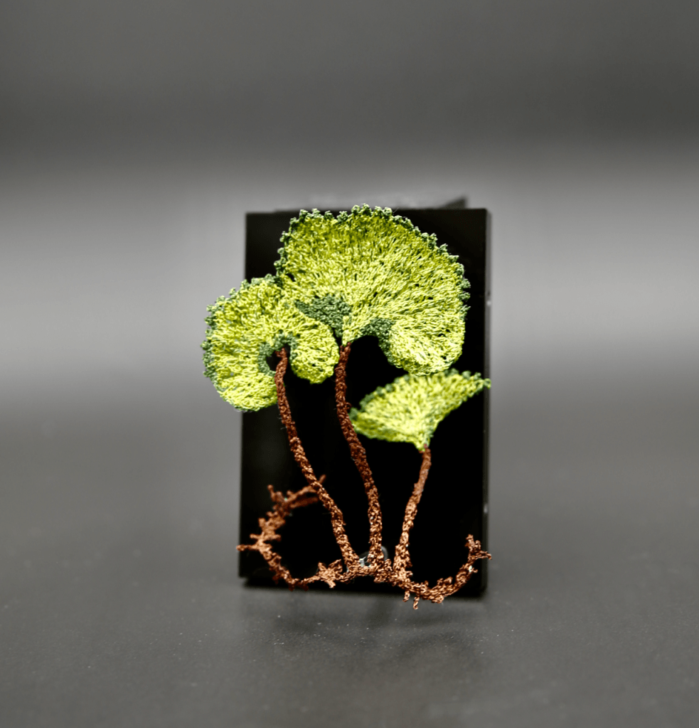 Kidney Fern 3D Sculptural Embroidery