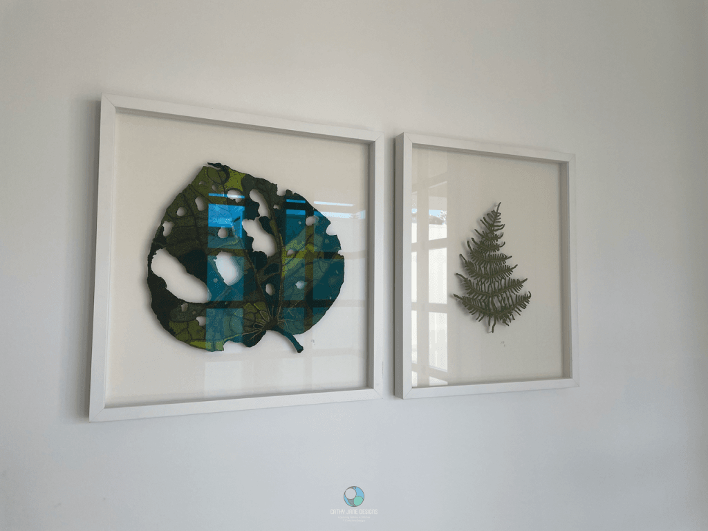 Large Bracken Leaf sculptural embroidery - Cathy Jane Designs