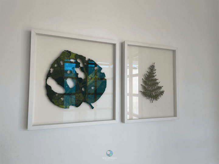 Large Bracken Leaf sculptural embroidery - Cathy Jane Designs