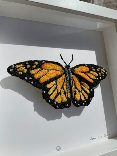 Monarch Butterly Sculptural Embroidery Sculptured Embroidery Fauna