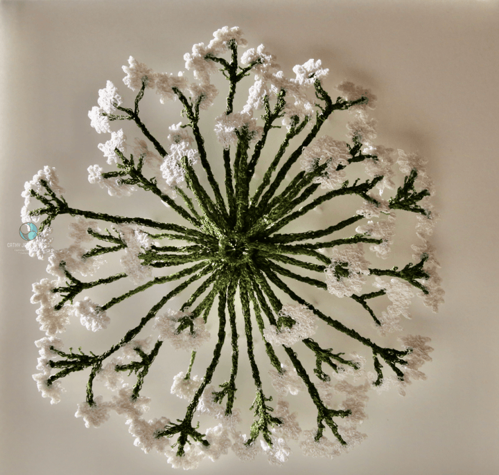 Queen Anne's lace sculptural embroidery - Cathy Jane Designs