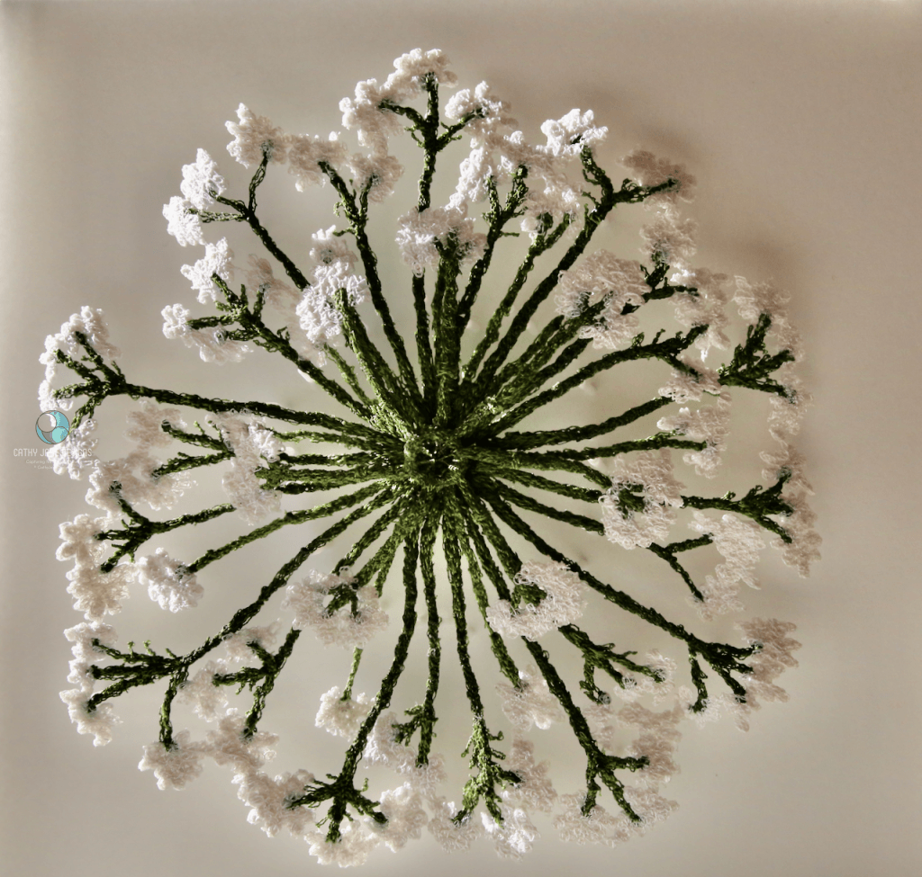 Queen Anne's lace sculptural embroidery - Cathy Jane Designs