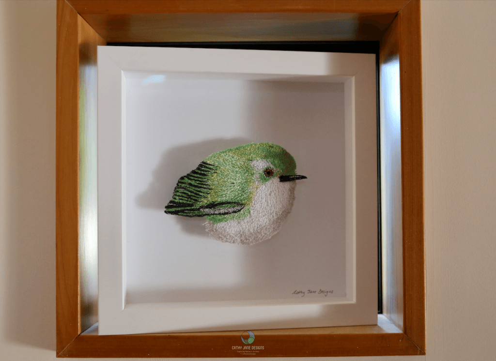 Rifleman Sculptural Embroidery Sculptured Embroidery Fauna