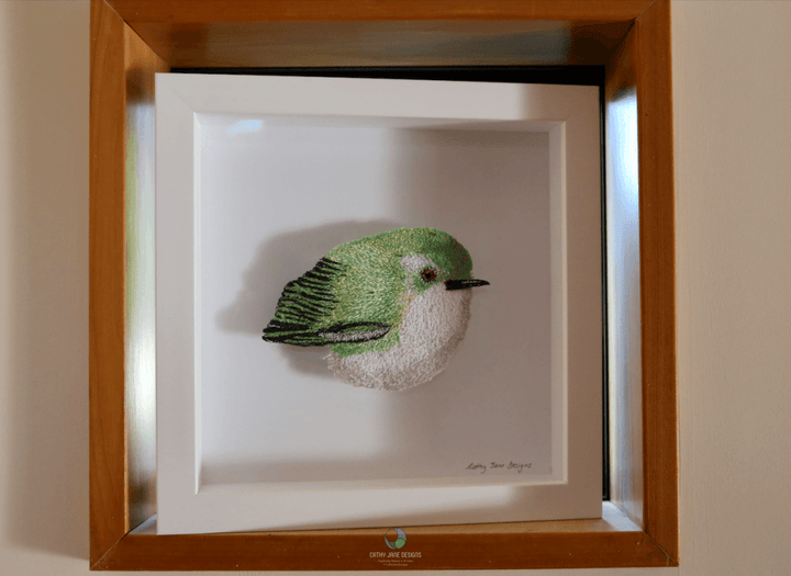 Rifleman Sculptural Embroidery Sculptured Embroidery Fauna