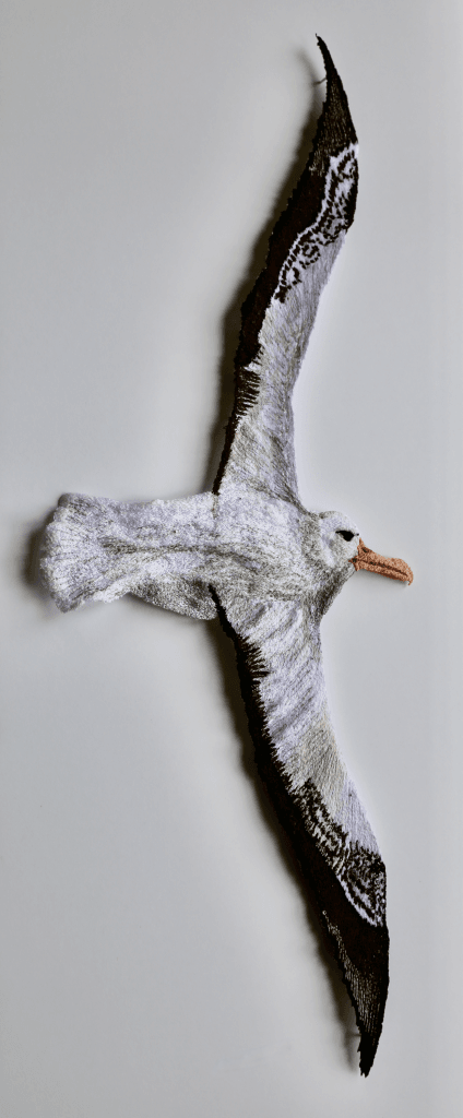 Royal Albatross Sculptural Embroidery #2. Sculptured Embroidery Fauna