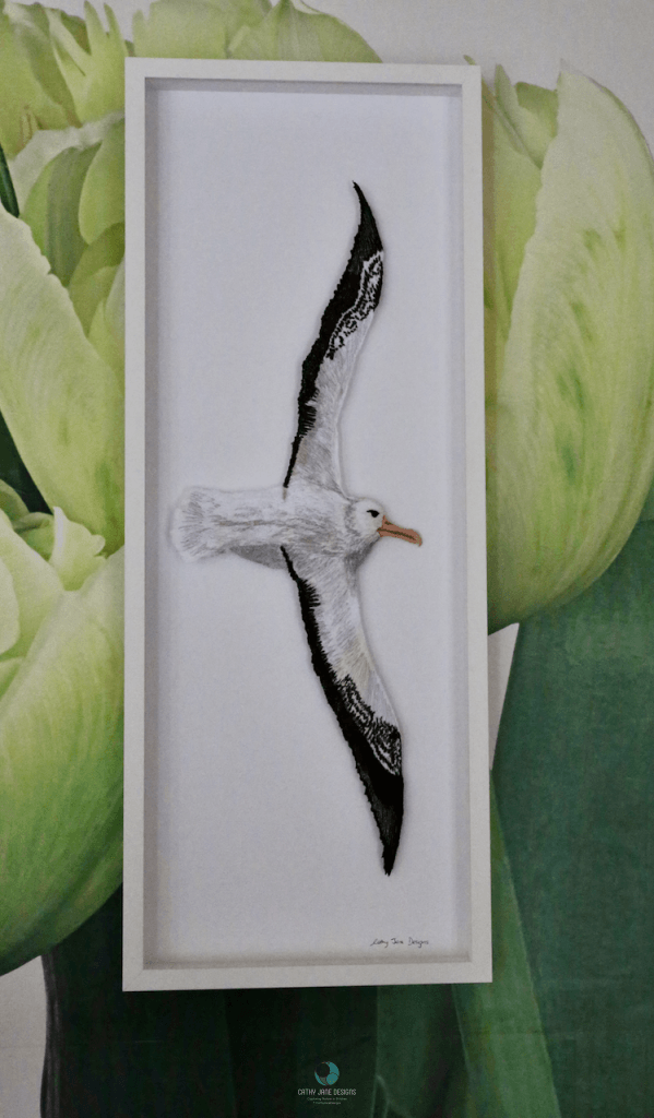 Royal Albatross Sculptural Embroidery #2. Sculptured Embroidery Fauna