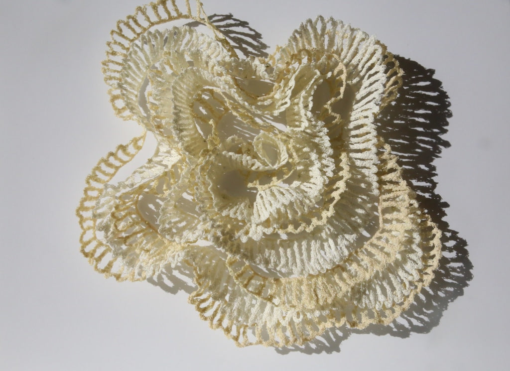 Sea lemon egg mass sculptural embroidery - Cathy Jane Designs