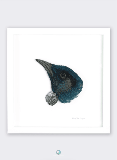 Tui (Large) Sculptural Embroidery Sculptured Embroidery Fauna
