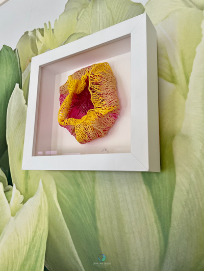 Unfurling Petals sculptural embroidery - Cathy Jane Designs